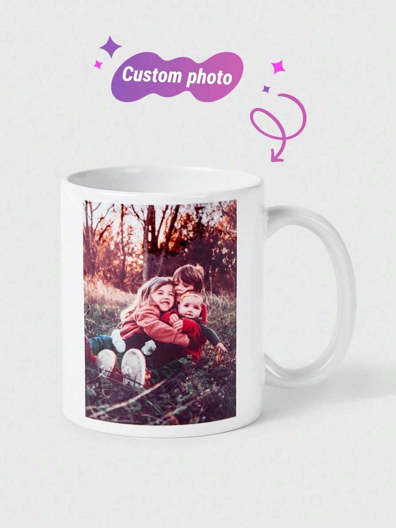 1pc Custom Photo Mug, Personalized Coffee Mug For Anniversaries, Birthdays, Graduation, Mother's Day, Father's Day, Valentine's Day, Children's Day, Weddings, Housewarming, Unique Gift For Kitchen, Dining Room, Living Room, Bedroom, Office, Tea Room, Women's Happiness, Back To School Present