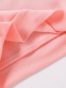 GraphicGems Bộ 2 áo nỉ và quần in chữ hình gấu cho bé gái, trang phục thường ngày ấm áp cho mùa thu/đông - Hồng - Xem 10