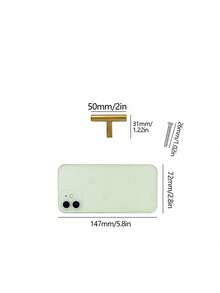 1pc/4pcs Black Golden Cupboard Handle Brushed Stainless Steel Kitchen Cabinet Door Knob Furniture Drawer Pull Hardware Pulls T Bar Handle - Gold - View 2