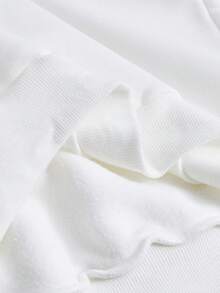 ROMWE Grunge Punk Street Style Lip Print Women Fleece Pullover Sweatshirt - White - View 6