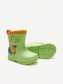 Cozy Pixies 一双男童四季恐龙雨靴，可爱柔软的橡胶婴儿靴