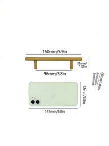 1pc/4pcs Black Golden Cupboard Handle Brushed Stainless Steel Kitchen Cabinet Door Knob Furniture Drawer Pull Hardware Pulls T Bar Handle - Gold - View 17