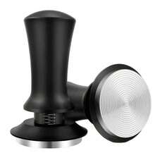 可调式恒力粉末压粉器 | 304不锈钢平底防偏转设计自动回弹弹簧意式咖啡萃取工具 51/53/58mm 多规格 - 黑色 - 查看 6