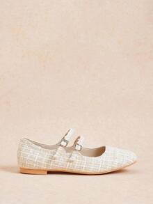 Rosivie 时尚优雅的方头平底鞋 - 芥末黃 - 查看 7