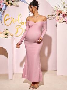 Loomaby Maternity Dresses,Gender Reveal Dress,Maternity Dress, Baby Shower Dress Maternity Photoshoot Dress Pink Maternity Dress Pregnant Dress Baby Shower Guest Outfit Maternity Dress Baby Shower