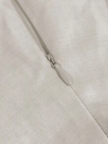 INAWLY 2pcs Women Casual Solid Color Bandeau Top And Pants Set - Beige - View 4