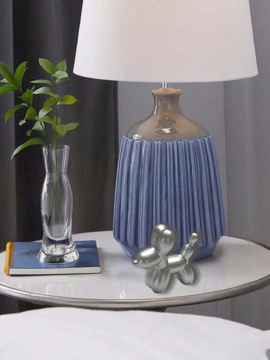 1 Stück Silber Ballon Hund Statue Metallskulptur, moderne Kunst Heim Dekoration Statue für Kaffeetisch Küche, Ornament Raumaccessoire