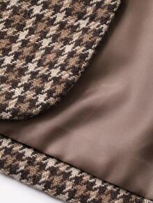 Strévra Women's Loose Plaid Blazer Jacket, Autumn Business Attire