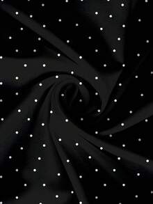 EMERY ROSE Elegancka, minimalistyczna, biała koszula damska w groszki w dużym rozmiarze, odpowiednia na jesień/zimę, powrót do szkoły i Dzień Nauczyciela - Wielokolorowe - Zobacz 3