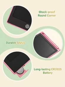 Teckwe 1 件液晶书写板涂鸦板玩具，彩色屏幕绘图板，可擦除和可重复使用的儿童手写板，适用于家庭学校教育和学习，适合男孩和女孩的儿童玩具，生日和返校礼物