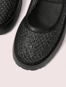 CUCCOO DOLLMOD Women's Fashion Versatile Hollow-Out Platform Shoes - Black - View 6