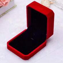 1pc (Give Her A Complete Set Of Romance) Retro Simple Rings, Necklaces, Bracelets, Jewelry, Gold, Jade, Jewelry, Jewelry Sets, High-Grade Flannel Storage Sets, Jewelry Display Props, Wedding Gift Essentials (Red, Gray Optional) Valentine's Day Back To School - 彩色 - 查看 28