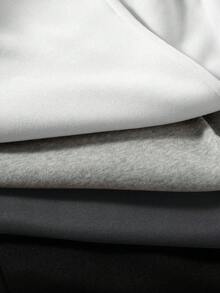 GlowEve 4pcs/Set Women Solid Color Elastic Waist Casual Loose Drawstring Fleece Sweatpants - Multicolor - View 7