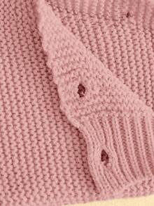 Cozy Pixies Bộ áo liền quần dài tay cổ tròn họa tiết gấu hoạt hình cho bé trai/bé gái sơ sinh, đa năng và thoải mái, bộ đồ liền thân dệt kim hình gấu cho bé. - Hồng - Xem 6