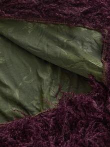 ROMWE Áo khoác lông thú giả màu sắc phong cách Hippie dành cho nữ - màu đen - Xem 7