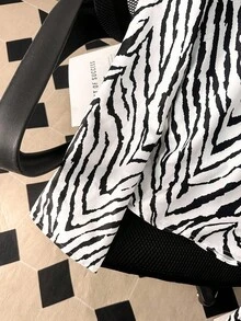 Franclia Bluse da donna per Ognissanti - Bianco e nero - Visualizzare 5
