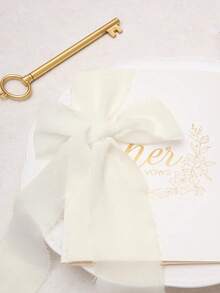 1/2/3rolls Diy Handmade Tassel Fabric Gift Packaging Chiffon Ribbon, Sky Blue 197*1.5 Inches Ribbon Suitable For Wedding Invitation, Bridal Bouquet, Gift Packaging, Diy Crafts, Bow Making,Christmas - 淺藍色 - 查看 15