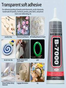B-7000 Multi-Purpose Adhesive, Special Glue For Jewelry Inlay, Bonding Crafts, Gemstone, Jade And Pearl Jewelry, Party Decorations, Mobile Phone Screen Repairs, Various Holiday Decorations, Handmade DIY Self-Design, Available In A Variety Of Sizes For Precise Jewelry Bonding. DIY Handmade Jewelry Glue Is A Must-Have For Handicrafts, Jewelry Inlay And Fine Jewelry Makingjewelry Production