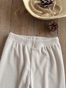 Vintaside Kids Baby Jungen Herbst süße Eichel Stickerei Langarm-Top & gestreifte Wollhose 2 Stücke Set