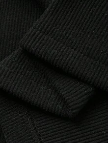 DAZY Rochie elegantă cu curea și fundă nouă pentru femei, potrivită pentru ocazii formale în toamnă și iarnă, rochie de vară maxi - Negru - Vizualizare 3