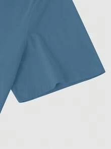 Manfinity Homme Conjunto de camiseta de manga corta con estampado de letras y pantalones cortos con bolsillo para hombres talla grande - Multicolor - Ver 6