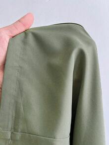 Elenzga Plus Size Sleeveless Blazer Collar Waist Cinched Elegant Romantic Women Suit Set Winter Fall Autumn