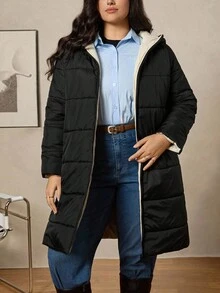 Zelara Abrigos casuales de invierno de estilo náutico para mujeres de talla grande, abrigos de estilo Navycore, disfraces de estilo antiguo de dinero para Halloween, abrigos de otoño e invierno Navycore - Multicolor - Ver 5
