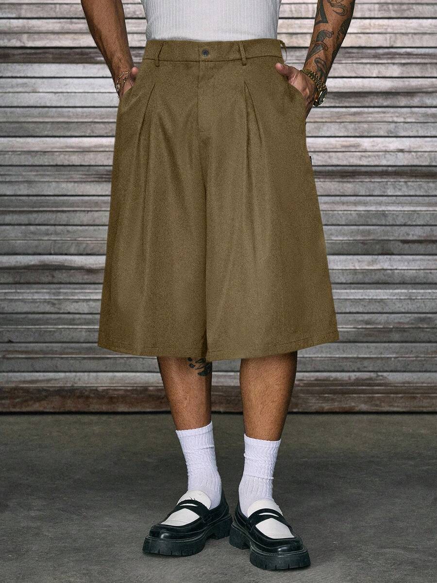 AXEPEAK Bermudas holgadas para hombre, ligeras y cómodas, con diseño plisado, apropiadas para primavera/verano