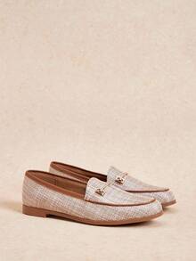 Rosivie Women's Metal Decor Casual Slip-On Loafers For Daily Commute - Brown - View 5