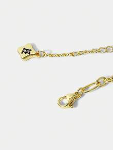 HARRY POTTER X SHEIN 动物 & 水钻 & 字母吊饰链式手链 - 金色 - 查看 4