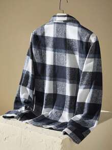 Manfinity NXTstreet 男士格子休闲长袖衬衫，适合春秋季，老款 - 彩色 - 查看 2