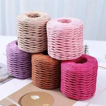1 pieza de Hilo de Rafia, Cuerda de Rafia, Materiales de Suministros de Ganchillo y Tejido DIY para Sombreros, Bolsos, Cojines, Cestas