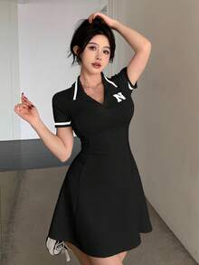 DAZY 女士短裙，开学季 - 黑色 - 查看 4