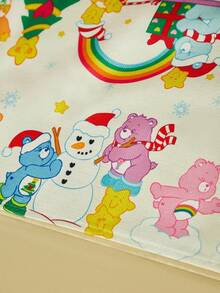 SHEIN X Care Bears 1 件加厚防滑卡通熊、雪人、彩虹图案桌旗，礼品印花，节日桌旗，适用于 90/160/183/200 厘米等多种桌子长度，圣诞节，礼品创意 - 彩色 - 查看 9