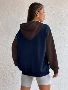 SHEIN Unity 休闲宽松长袖连帽女式运动衫 - 彩色 - 查看 2