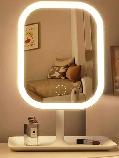 1 件 LED 化妆镜灯，可调光，白色/粉色，带触摸开关，节日派对装饰灯，适用于家居装饰、浴室装饰、客厅、卧室、酒吧、化妆间装饰，可作为节日礼物