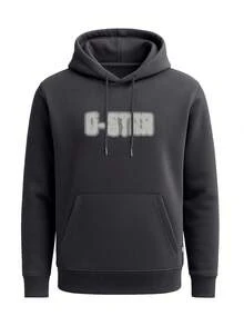 G-Star Dotted Men's Hooded Sweater Grey - Black - View 4