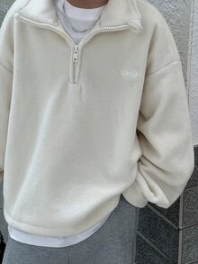 DAZY Plus Size Boys Casual Loose Fit Sweatshirt With Silicone Label, Autumn