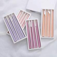 4 件/盒无烟香薰蜡烛 - 持久耐用，多色蜡烛，适合居家、生日、派对、婚礼装饰 - 彩色 - 查看 2