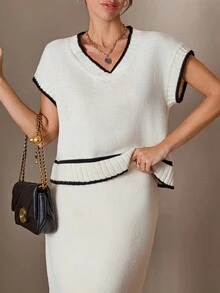 EURMUSE Women Beige 2 Pieces Nest And Skirt Together - Beige - View 3