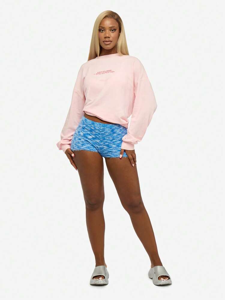 SUMWON WOMEN Heather Knit Hot Pants