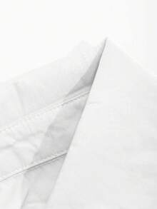 DAZY Women Solid Color Regular Turn-Down Collar Ultra-Loose Shirt,Long Sleeve Tops,Fall Clothes - White - View 8