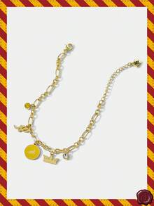 HARRY POTTER X SHEIN 动物 & 水钻 & 字母吊饰链式手链 - 金色 - 查看 2