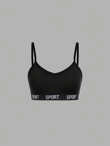 Bộ 3 áo bralette co giãn họa tiết chữ tối giản cho bé gái tuổi teen - Nhiều màu - Xem 5