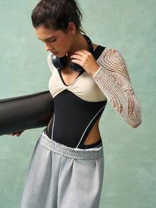 VARSIVA T-shirt de sport décontracté à couleurs contrastées pour femmes - Noir - Voir 6