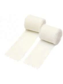 1/2/3rolls Diy Handmade Tassel Fabric Gift Packaging Chiffon Ribbon, Sky Blue 197*1.5 Inches Ribbon Suitable For Wedding Invitation, Bridal Bouquet, Gift Packaging, Diy Crafts, Bow Making,Christmas - 淺藍色 - 查看 24