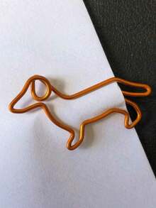 5/10/20pcs Dachshund Shaped Metal Paper Clips, Creative Lovely Animal Shaped Binder Clips, For Bags And Documents Back To School,Back To School,School Supplies