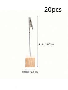 20/10/3PCS/Set Solid Wood Dining Table Card Holder Stands, Note Holder Stands, Photo Display - Suitable For Price Tags, Photos, Table Signs And Table Numbers