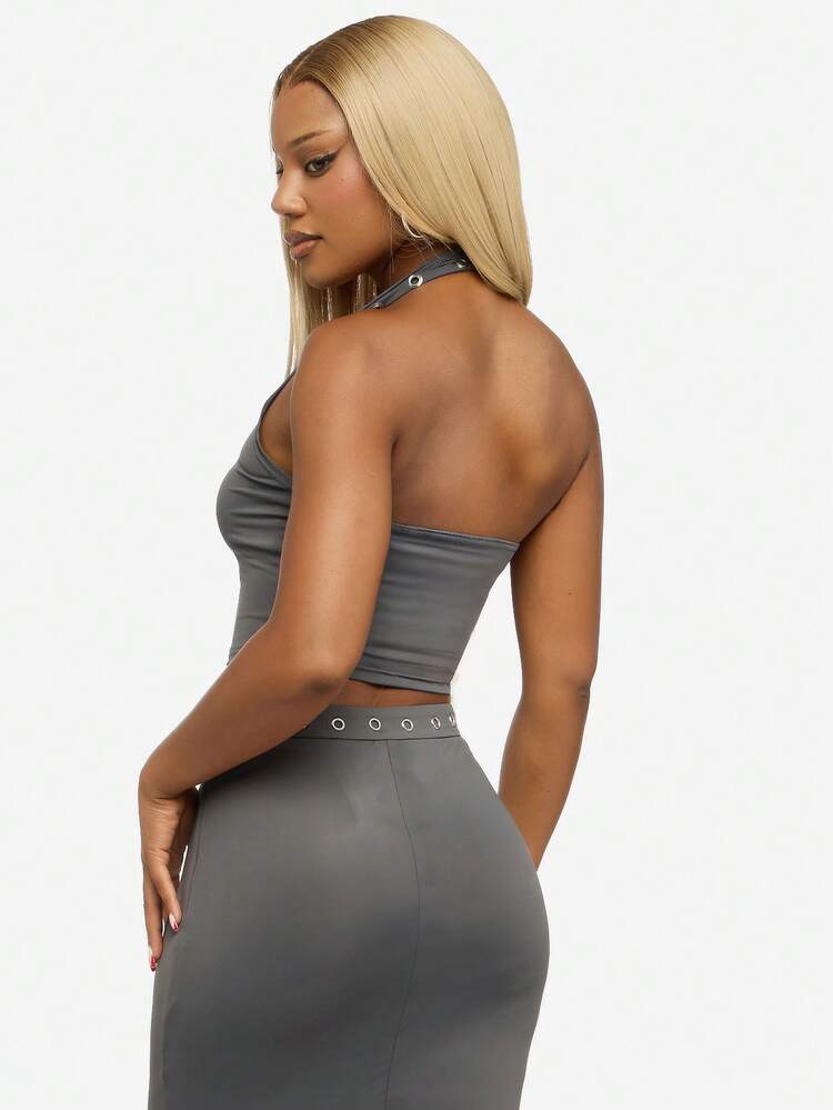 SUMWON WOMEN Neckholder-Tanktop mit Ösendetail