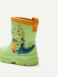 Cozy Pixies 一双男童四季恐龙雨靴，可爱柔软的橡胶婴儿靴